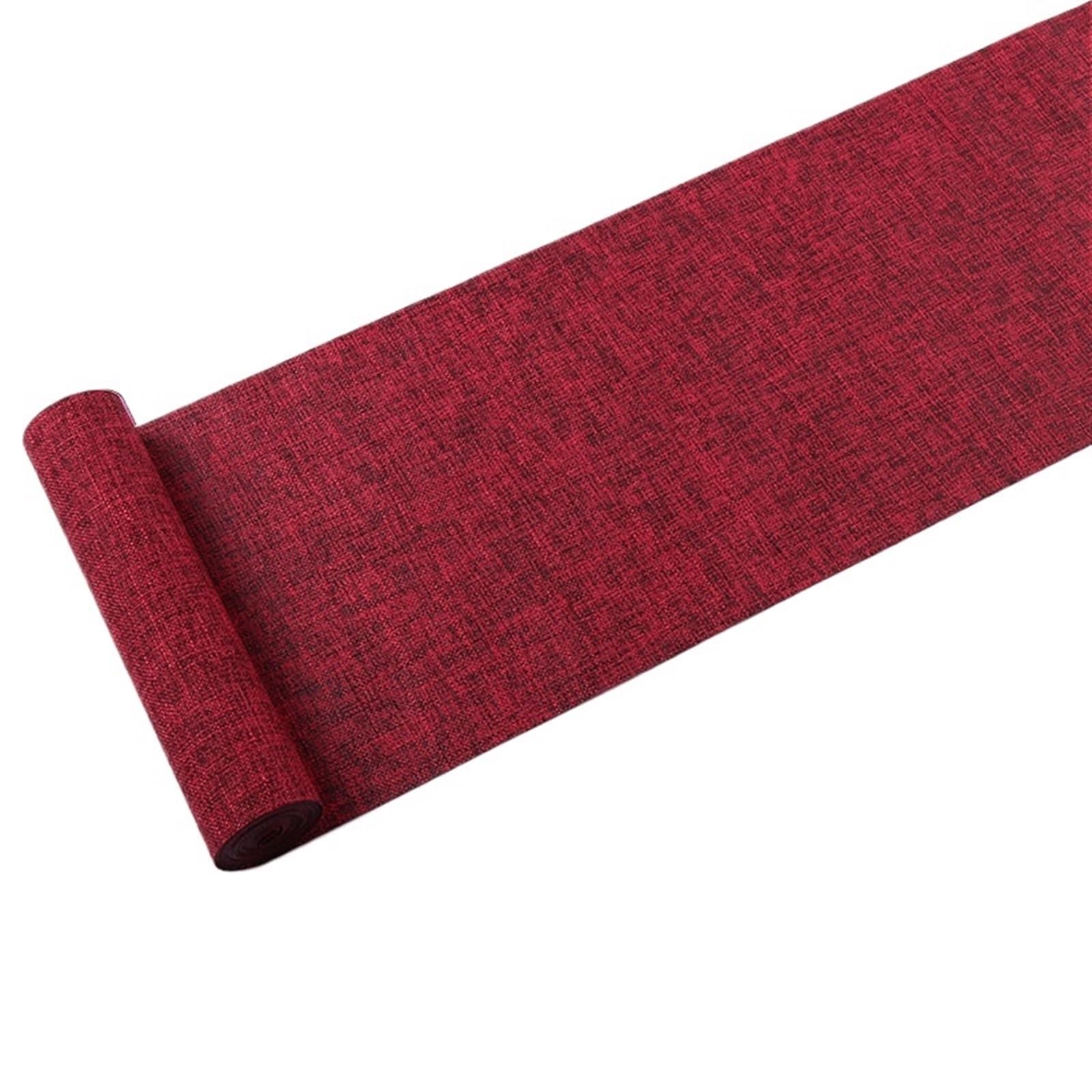 Table Runner Table Runner Waterproof Linen Natural Cloth for Wedding Party Restaurant Decor TV Cabinet Decorations(Red,40X180cm)