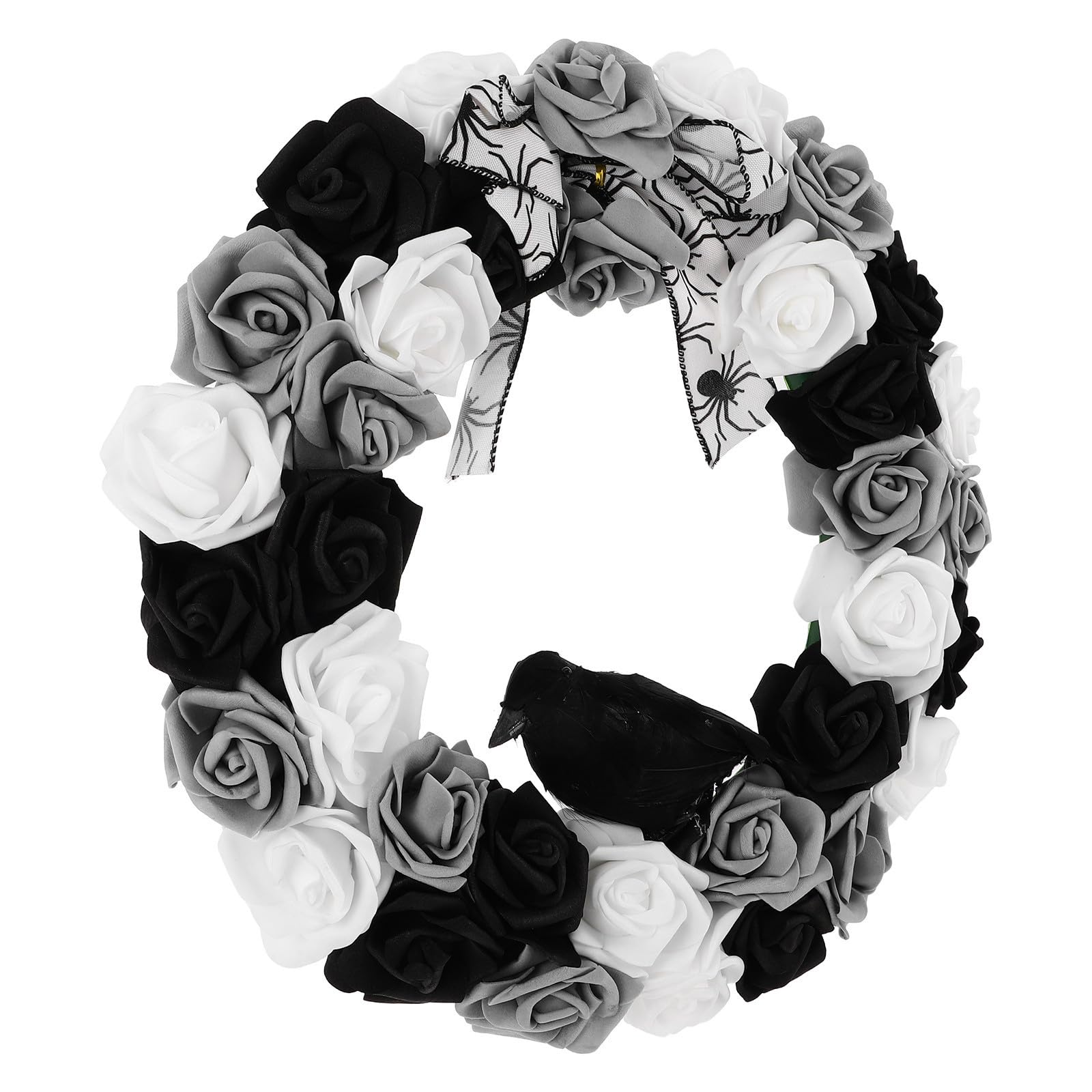 Guirnalda gótica de rosas negras Gadpiparty ligera para puertas y ventanas