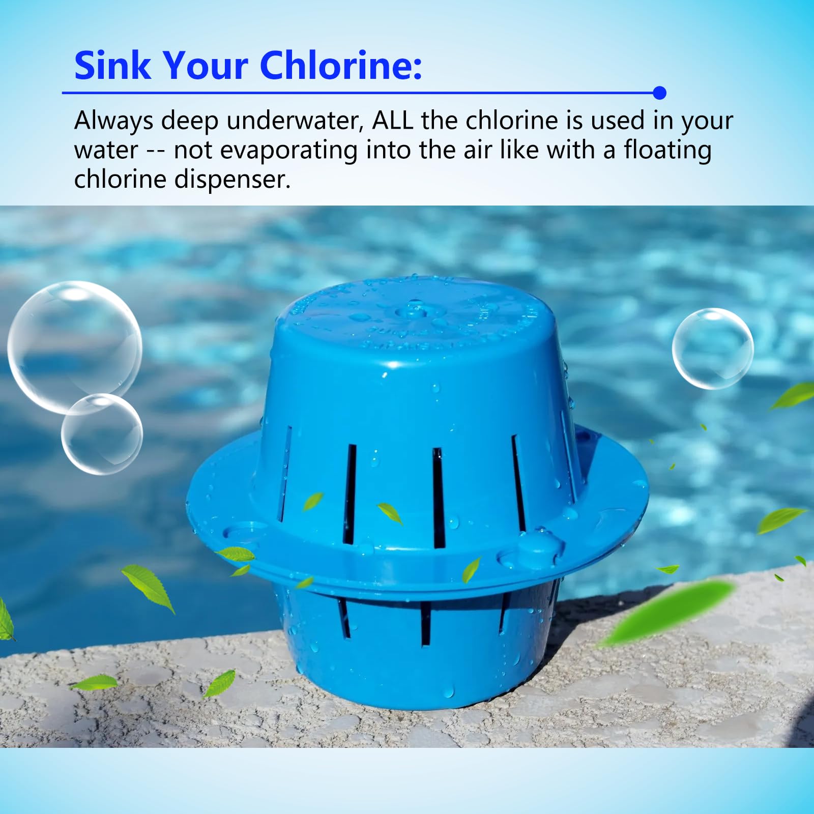 Sinkender schwimmender Pool-Chlorspender, Chlorine Pool Dispenser