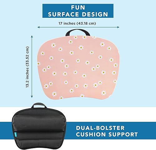 Miniatura 5 de LAPGEAR MyStyle - Escritorio portátil con cojín, diseño margarita rosa, se adapta a portátiles de hasta 15.6 pulgadas, estilo No. 45336