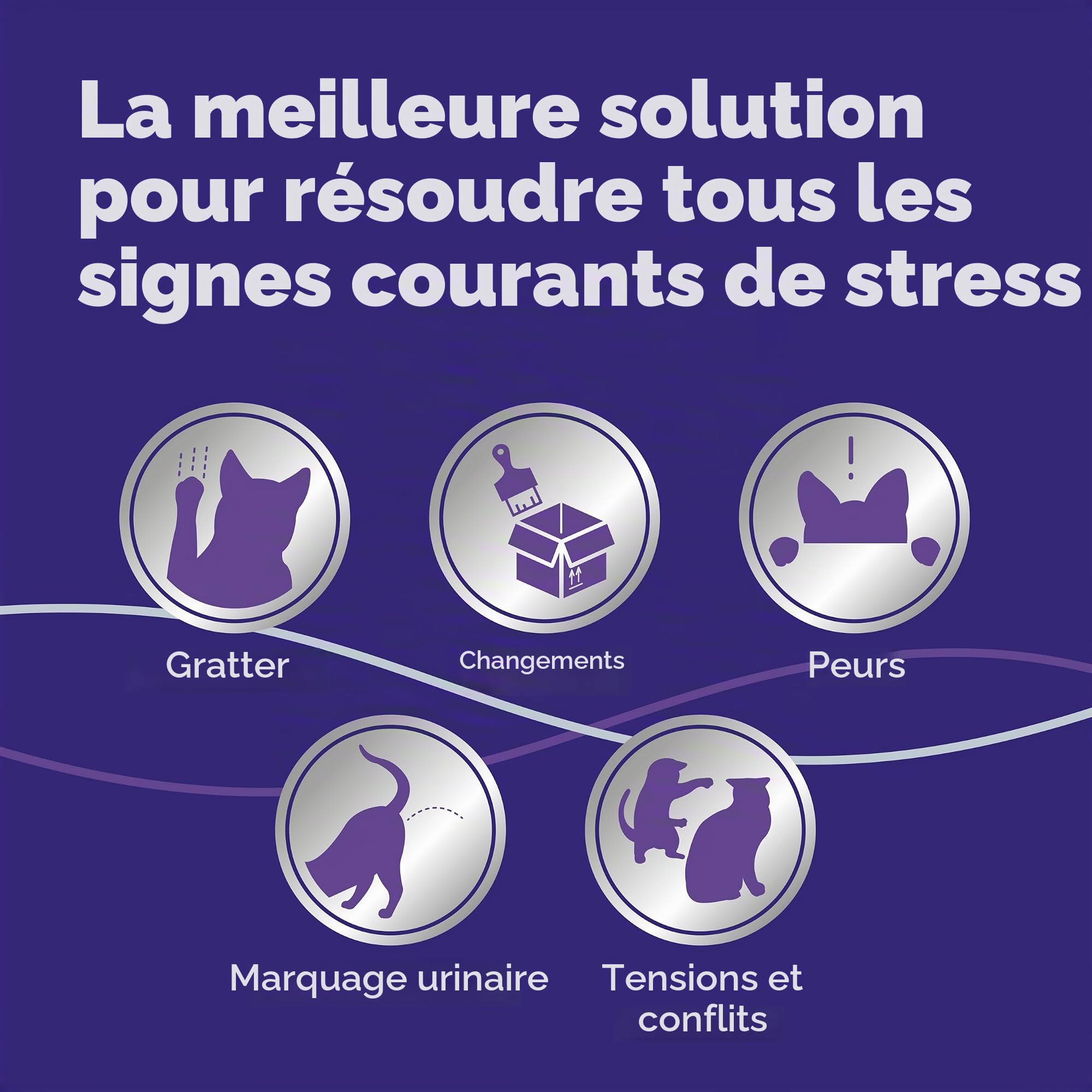 FELIWAY Optimum Recharge pour diffuseur de phéromones apaisante 30 Jours pour Chat sans Odeur 48 ML Aide à résoudre Les Signes de Stress chez Les Chats et Chatons, recommandé par Les vétérinaires