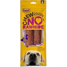 Cadet Chewalicious Chewy N Savory Rolls with Real Duck, Rawhide-Free Healthy Dog Chews, Limited-Ingredient Dog Treats & Long-Lasting Chew Treats for Dogs, Duck Flavor, 2 Pack