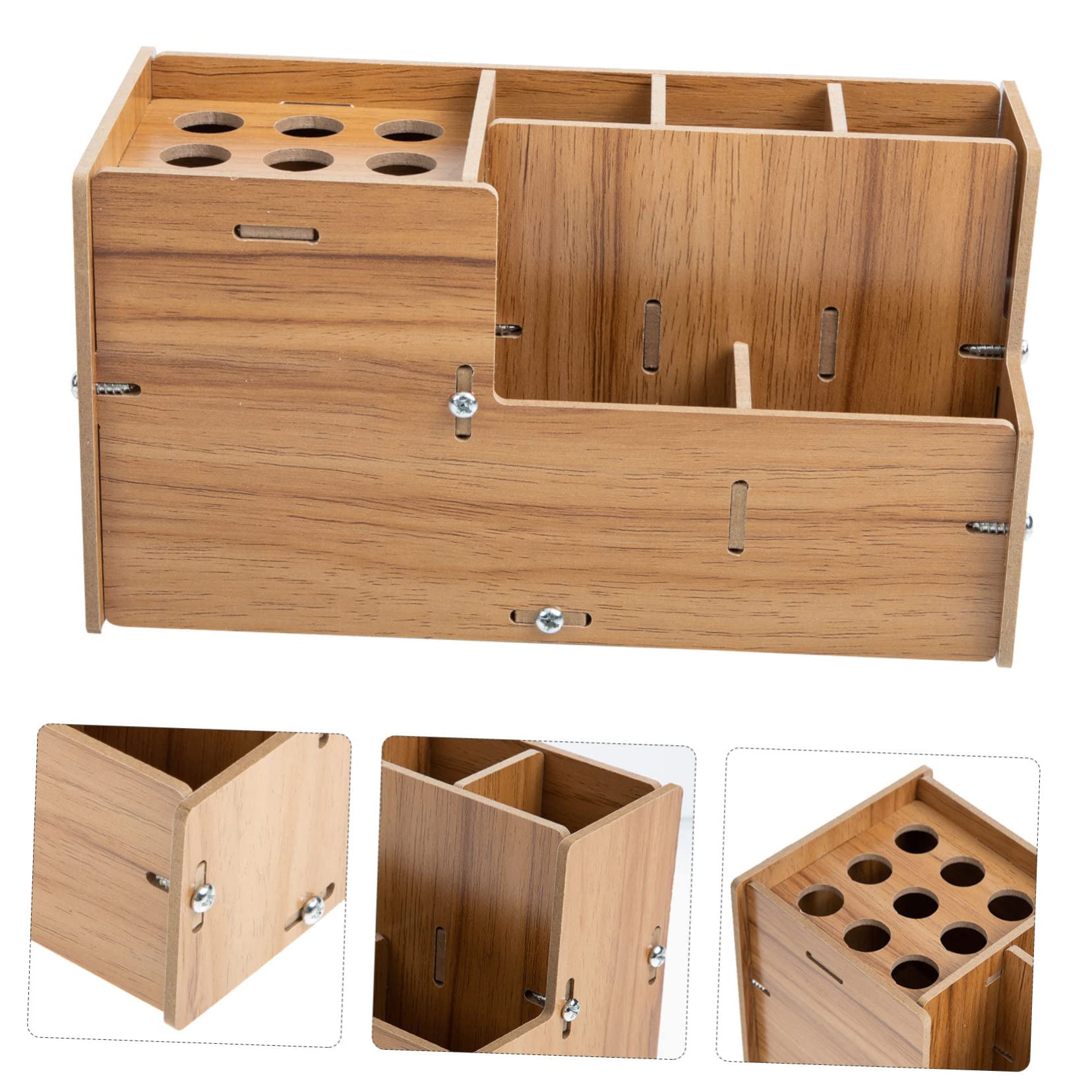 Didiseaon Supporto Per Forbici Da Parrucchiere Custodia Per Pettini Scatola Portaoggetti Da Realizzata in Legno Sicuro Durevole e Resistente Per Organizzare e Trasportare Strumenti