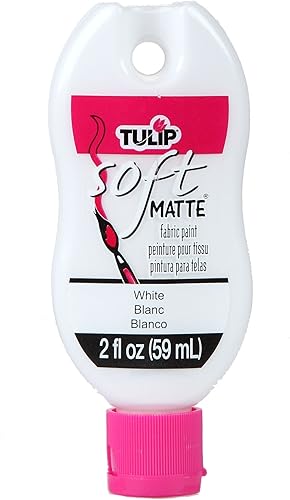 Miniatura 7 de Tulip Pintura de tela suave, lavable, se mantiene suave y flexible, pintura permanente, para telas claras y oscuras, 2 onzas líquidas, rojo