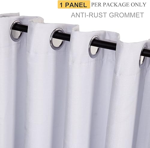 Miniatura 4 de Rose Home Fashion - Cortinas con textura de lino para puerta de patio