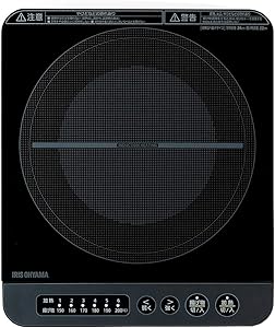 アイリスオーヤマ クッキングヒーター IHコンロ 1400W 卓上 小型 6段階火力調整 1口 IHクッキングヒーター 一人暮らし IHK-T37-B ブラック