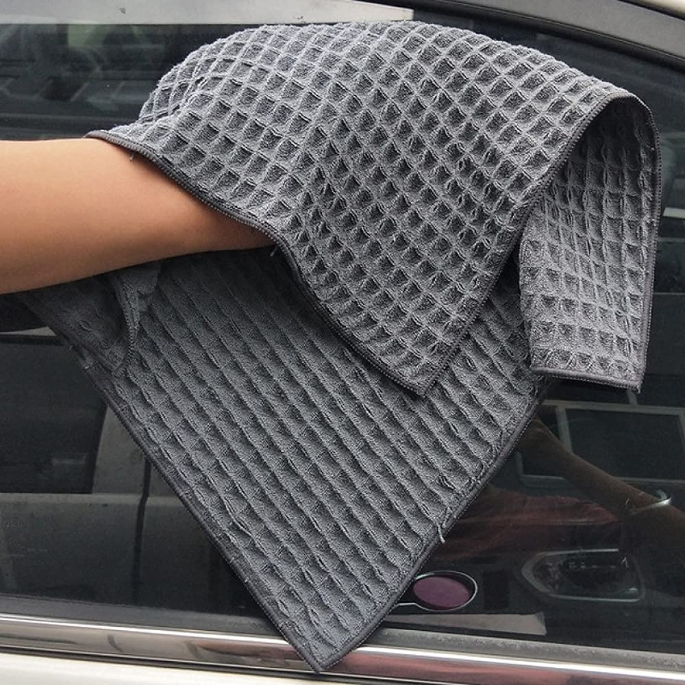 Asciugamano per lavaggio auto 6PCS Asciugamano per asciugatura in microfibra per auto Waffle Weave Design Panni per la pulizia dell'auto Cura dell'auto Cera Lucidatura Dettagli Asciugamano,Caffè (Caff