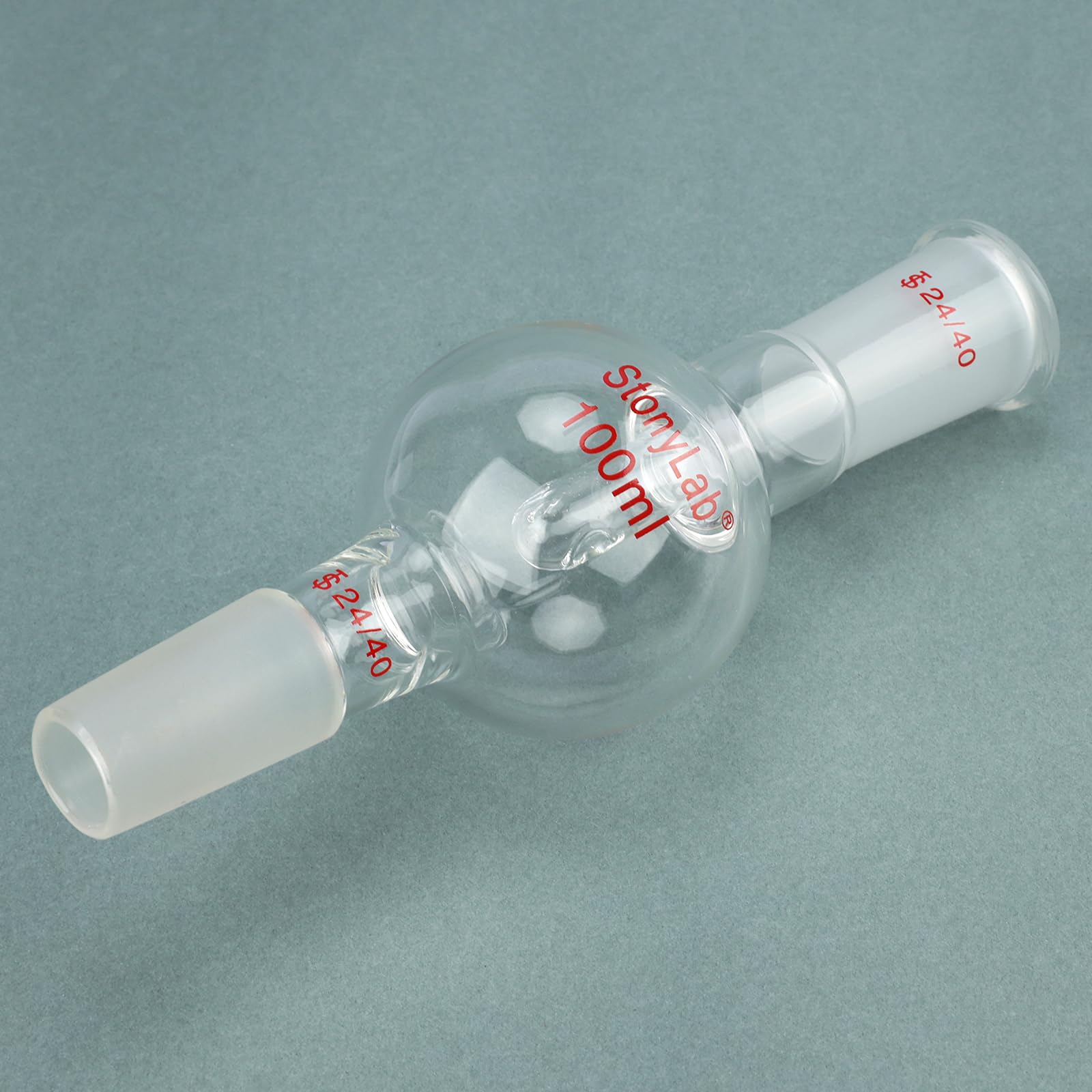 stonylab Piège de Bump pour Évaporateur Rotatif 100 ml, Tube à Vapeur Intérieur Supérieur 24/40, Joints Coniques Standard 24/40, Verre Borosilicaté G3.3