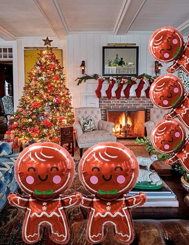 Miniatura 4 de Gingerbread Man Family Christmas Foil Balloons - Big and Mini Gingerbread Man Xmas Decoration Kids Balloon New Year Eve Party Supplier JM Puri Mi
