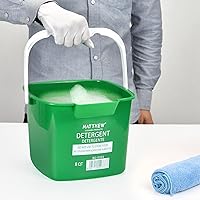 Vista 6 de Matthew - Cubo de limpieza para detergente y desinfectante rojo, verde y azul, cubo de limpieza de 8 cuartos de galón, juego de 3 recipientes