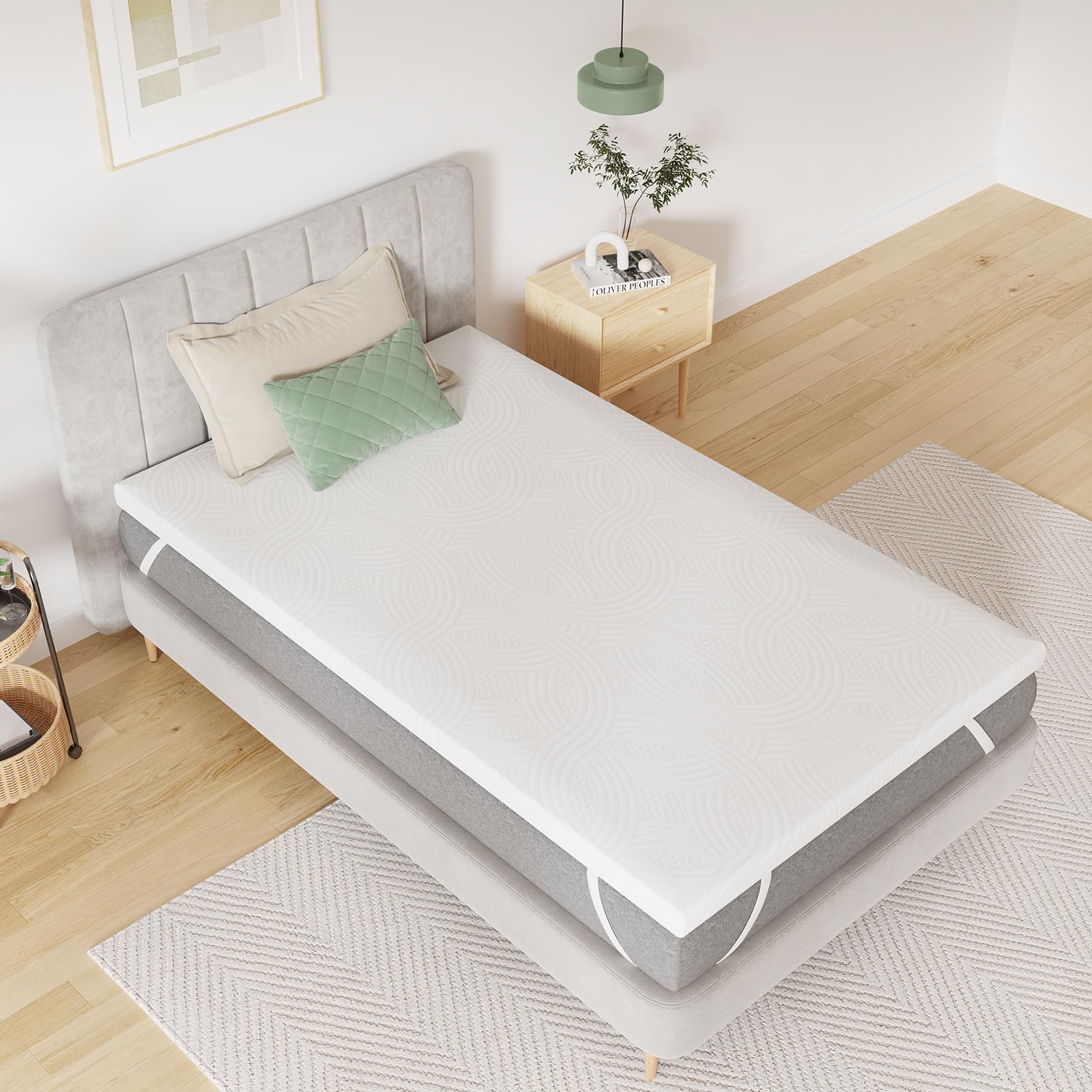 Novilla Matratzentopper 120x200, 7.5cm Höhe Matratzenauflage mit Schaumstoff für Boxspringbett Wohnwagen Schlafsofa Matratzenschoner Bezug Waschbar Oeko-TEX