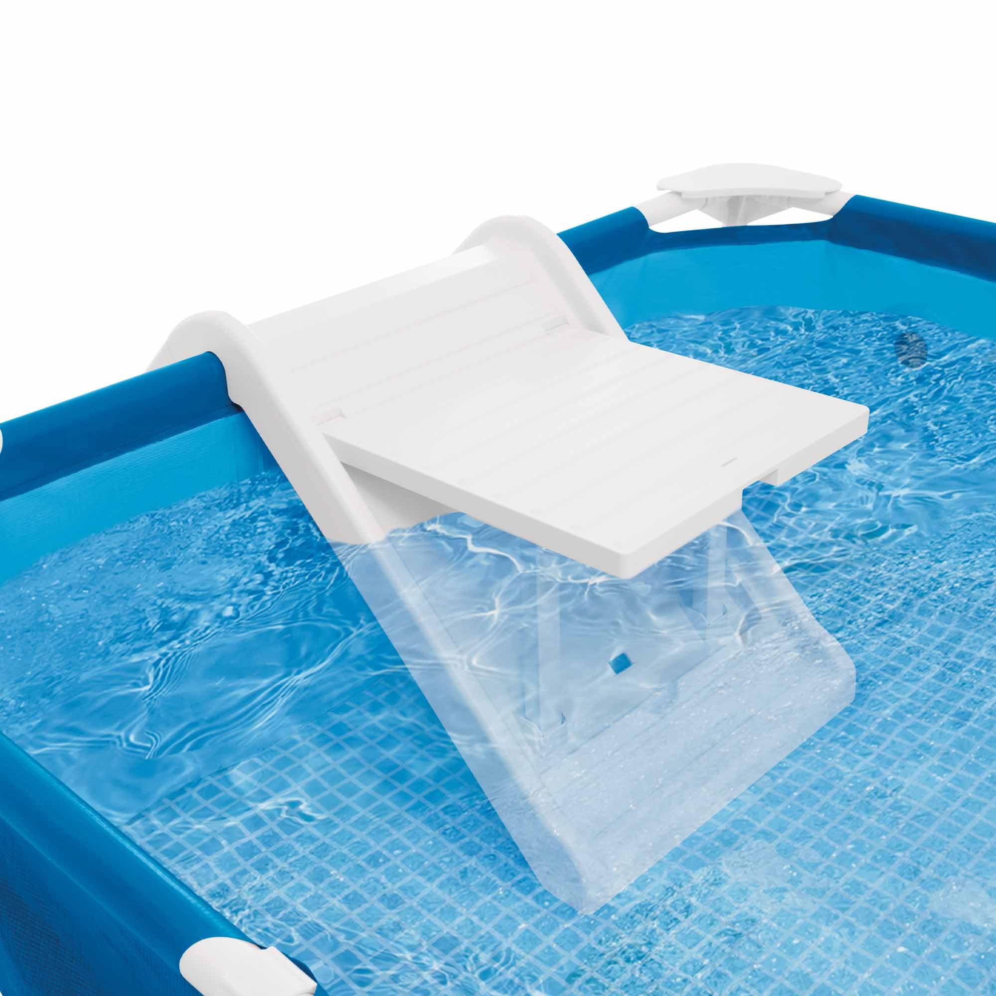 Intex Piscina Desmontable Rectangular para Mascotas, 229x152x46 cm, Depuradora incluida, Filtro Tipo H, Skimmer, Cobertor, Materiales Resistentes, Piscina Perros, Piscinas Desmontables (55286)
