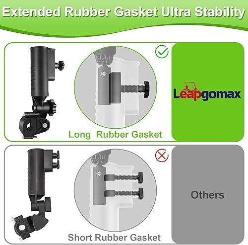 Miniatura 4 de Soporte de paraguas de carrito de golf resistente, base de aleación de aluminio ultra resistente al viento, soporte universal para cochecito de
