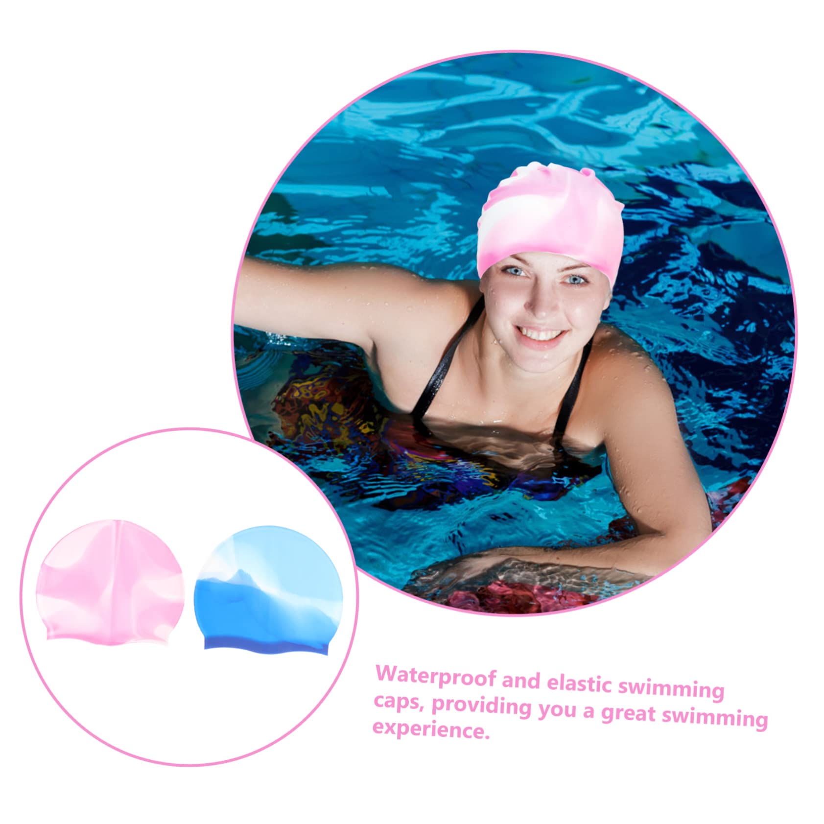 BESPORTBLE Gorro De Natación De Silicona Gorros Gafas De Natación Gorro De Natación para Sombrero Gorro De Natación para Mujeres Gorro De Natación para Mujeres Gorro De Ducha De
