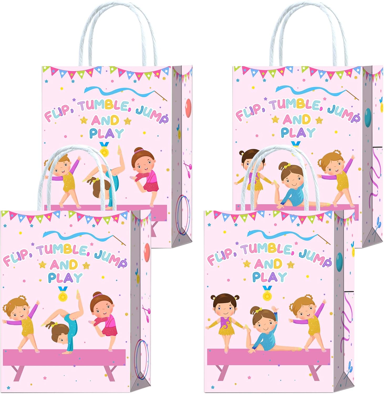 16 Pieces Gymnastics Goodie Bags,Gymnastics Gift Snacks