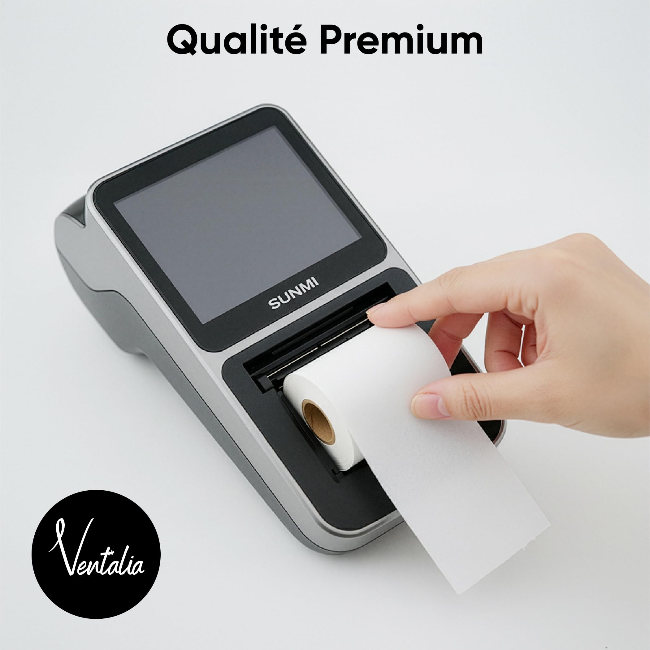 Rouleaux Papier Thermique Sans BPA 57x35x12 mm (18 m) Compatibles Ingenico Verifone SumUp PAX Nexgo myPOS