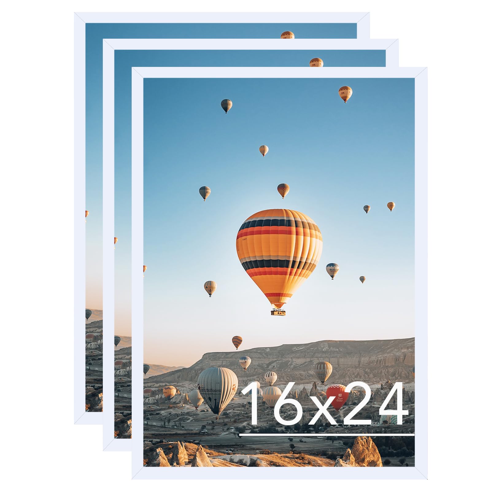 Amazon.com: JCJMY 16x24 Picture Frame Set of 3 White for Poster