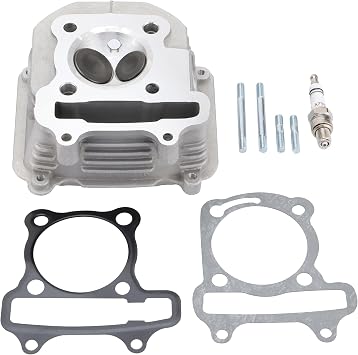 GOOFIT 57.4mm Cylinder Head with Gasket for 4 Stroke GY6 150cc ATV Scooter 157QMJ Engine Part
