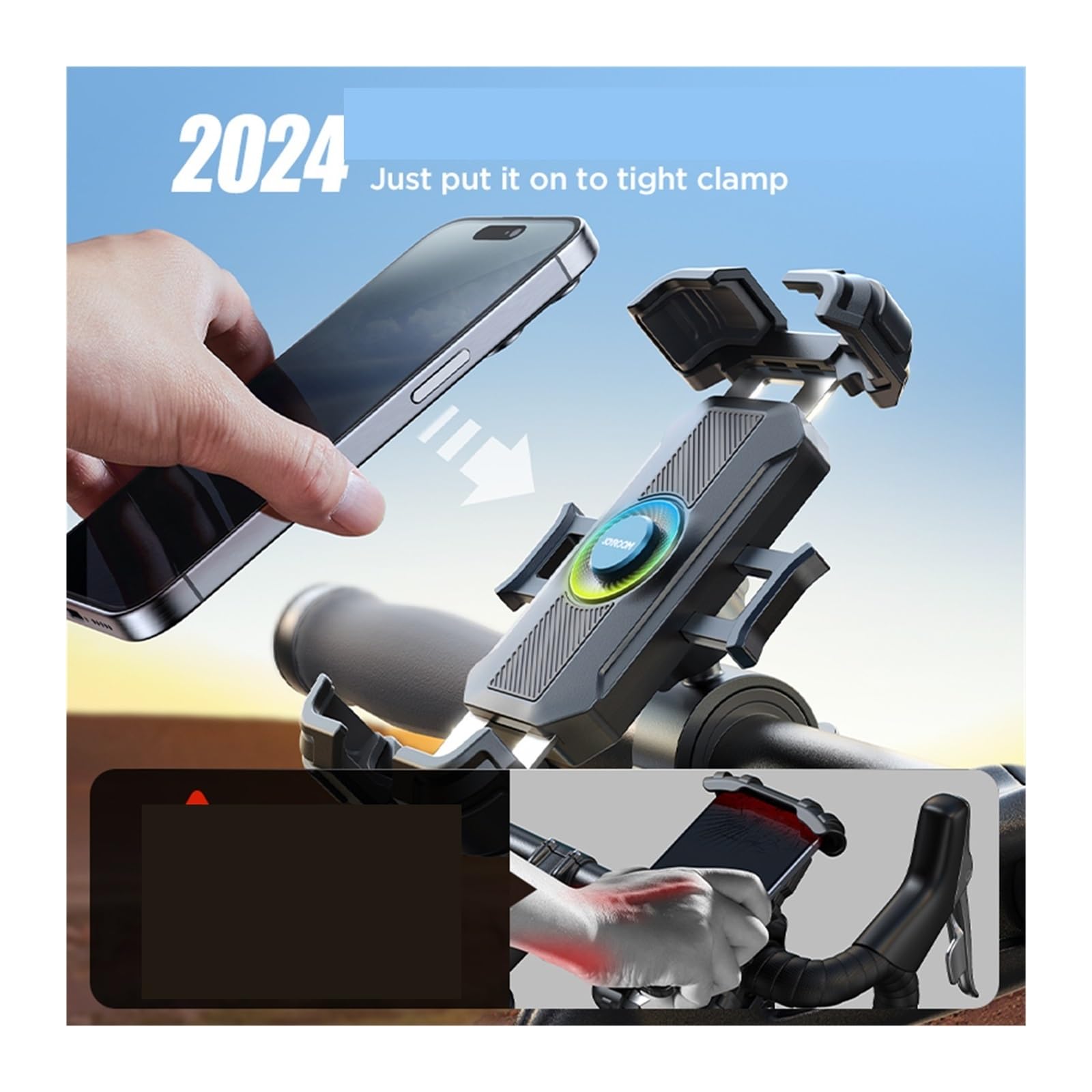 Support De Téléphone, Compatible Avec Moto, Vélo, Scooter