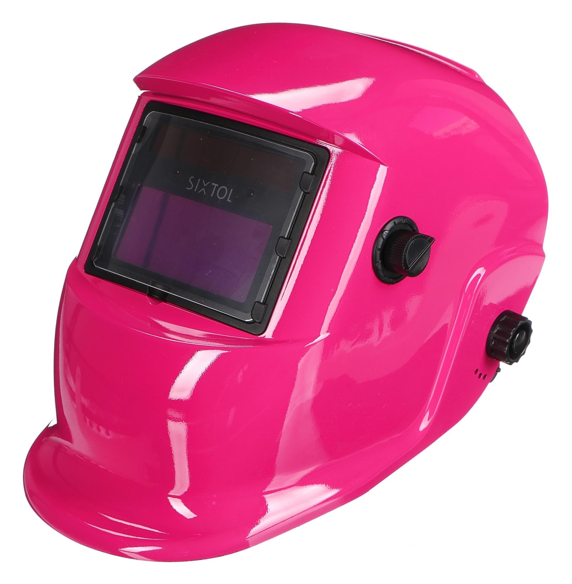 WELDING MASK 4 | Solar Auto Oscurecimiento Casco de Soldadura | Máscara de Soldadura | Función de lijado | Amplia Sombra 4/9-13 Casco de Soldadura para TIG MIG ARC | Rosa