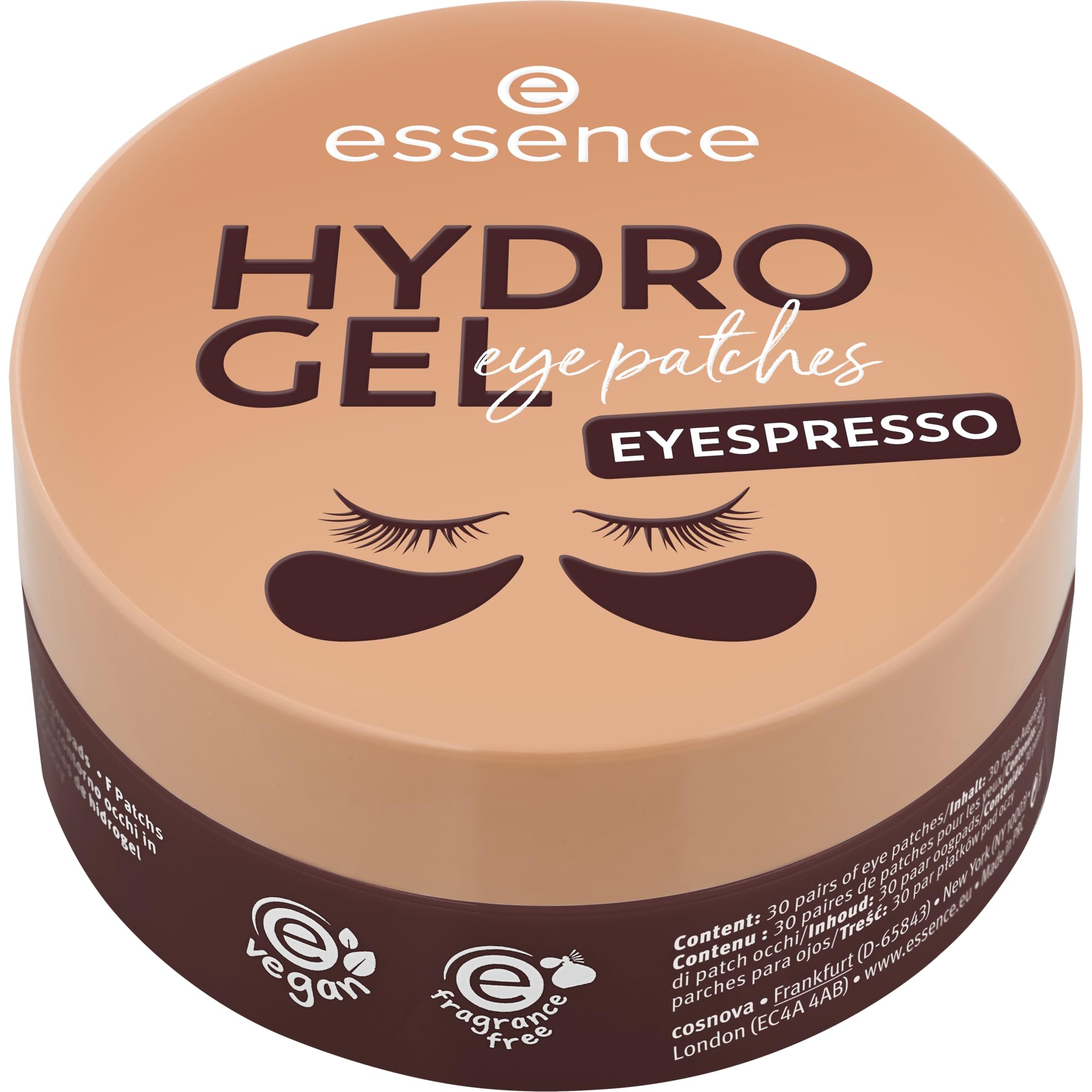 essence HYDRO GEL EYESPRESSO patch occhi 30 Paia, idratante, curativo, rinfrescante, brillante (30pair)