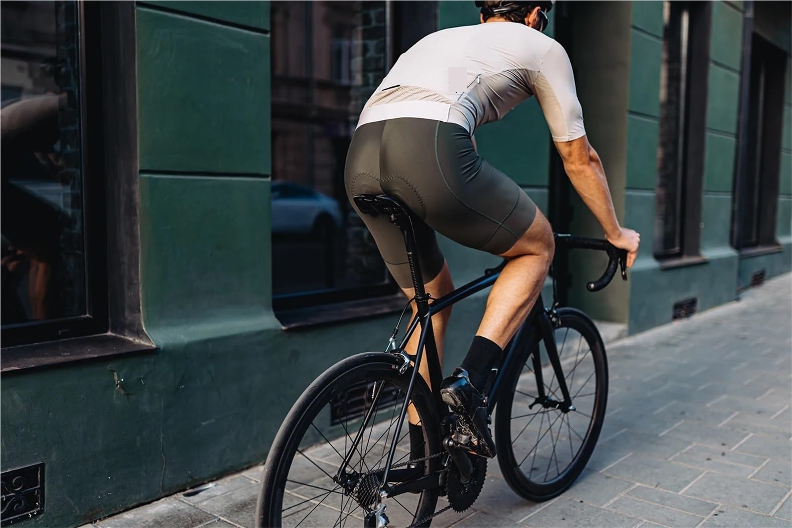 Culotte de Ciclismo con Tirantes for Hombre, con badana densificada y Suave. para Ciclismo(Dark Red,XXL)
