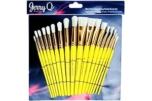 Jerry Q - 18 Piece Hog Hair Paint Brush Set