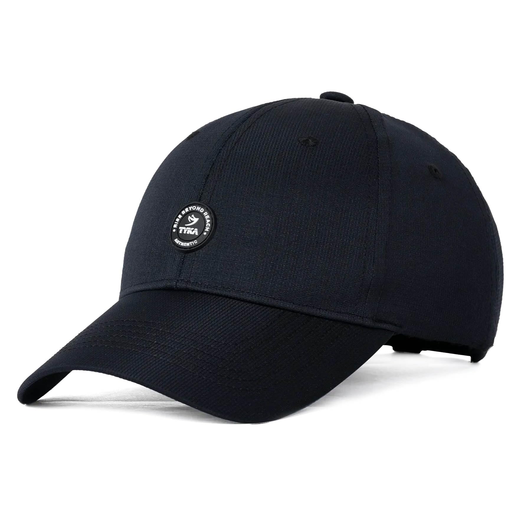 Ribstop Woven Sports Cap with Adjustable Buckle | Durable Outdoor Cap for Men & Women | Lightweight, Breathable, Adjustable Fit for Running, Gym & Travel Black-image-47