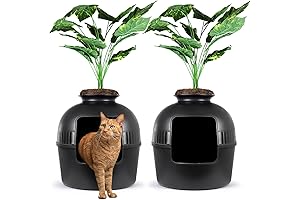 eXuby Hidden Cat Litter Box: Conceal Your Kitty's Potty in a Disguise of Greenery