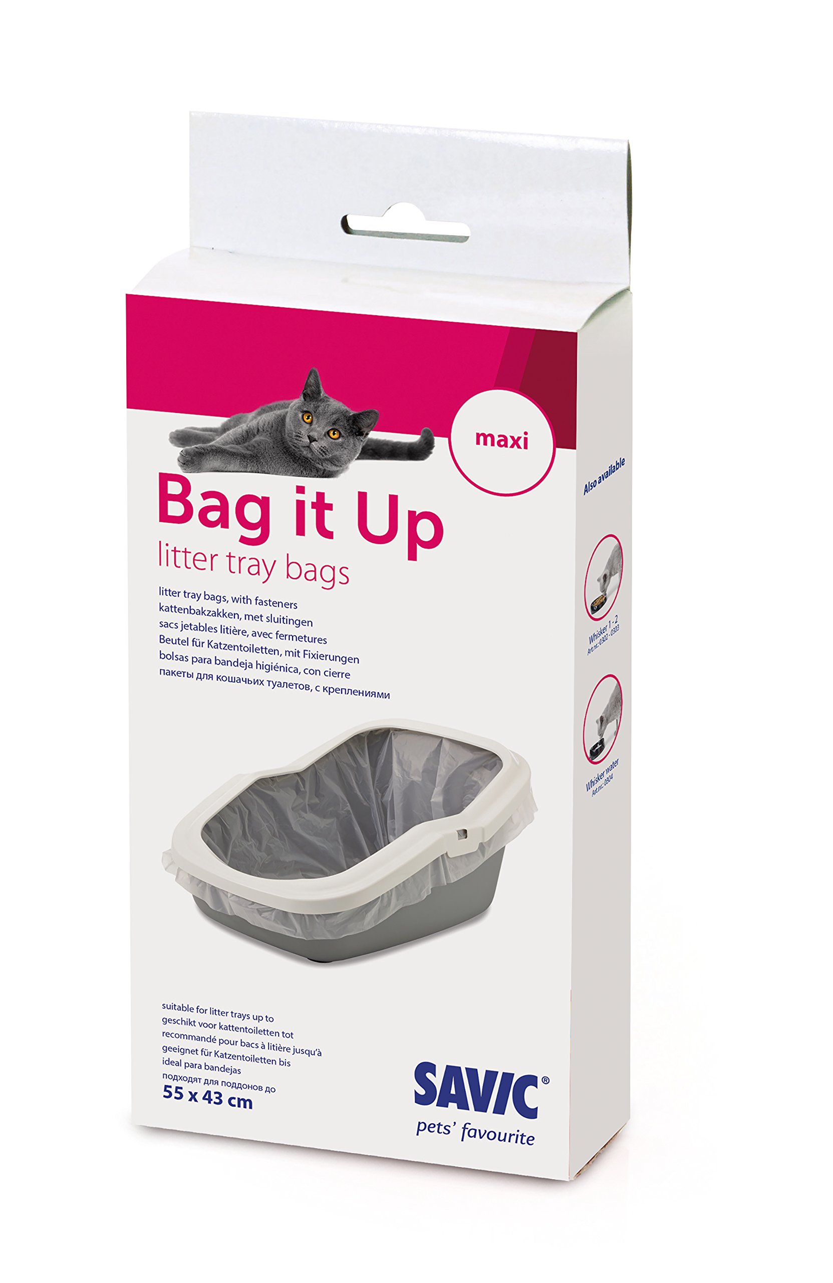 SavicBag It Up Jumbo Liners for Cat Litter Trays, 55 cm