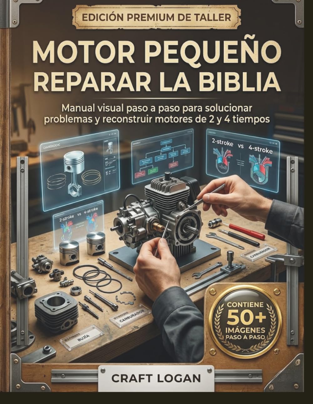 Motor pequeño Reparar la Biblia: Manual visual paso a paso para solucionar problemas y reconstruir motores de 2 y 4 tiempos