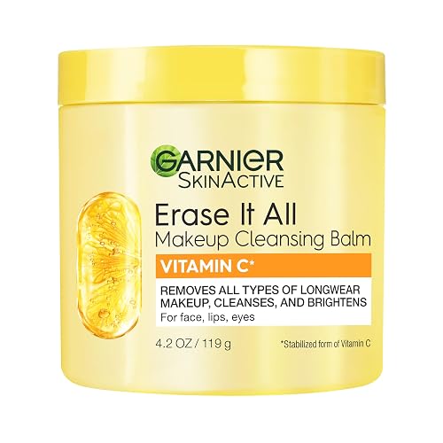 Garnier Erase It All Makeup Cleansing Balm with Vitamin C, 4.2 Oz