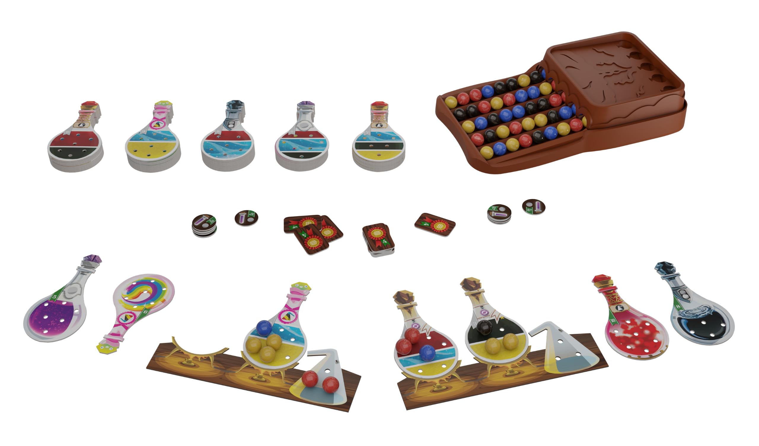 Potion Explosion Board Game | Fun & Strategic Family Game for 2-4 Players | Ages 8+ | 30-45 Min Playtime | Horrible Guild | English Version
