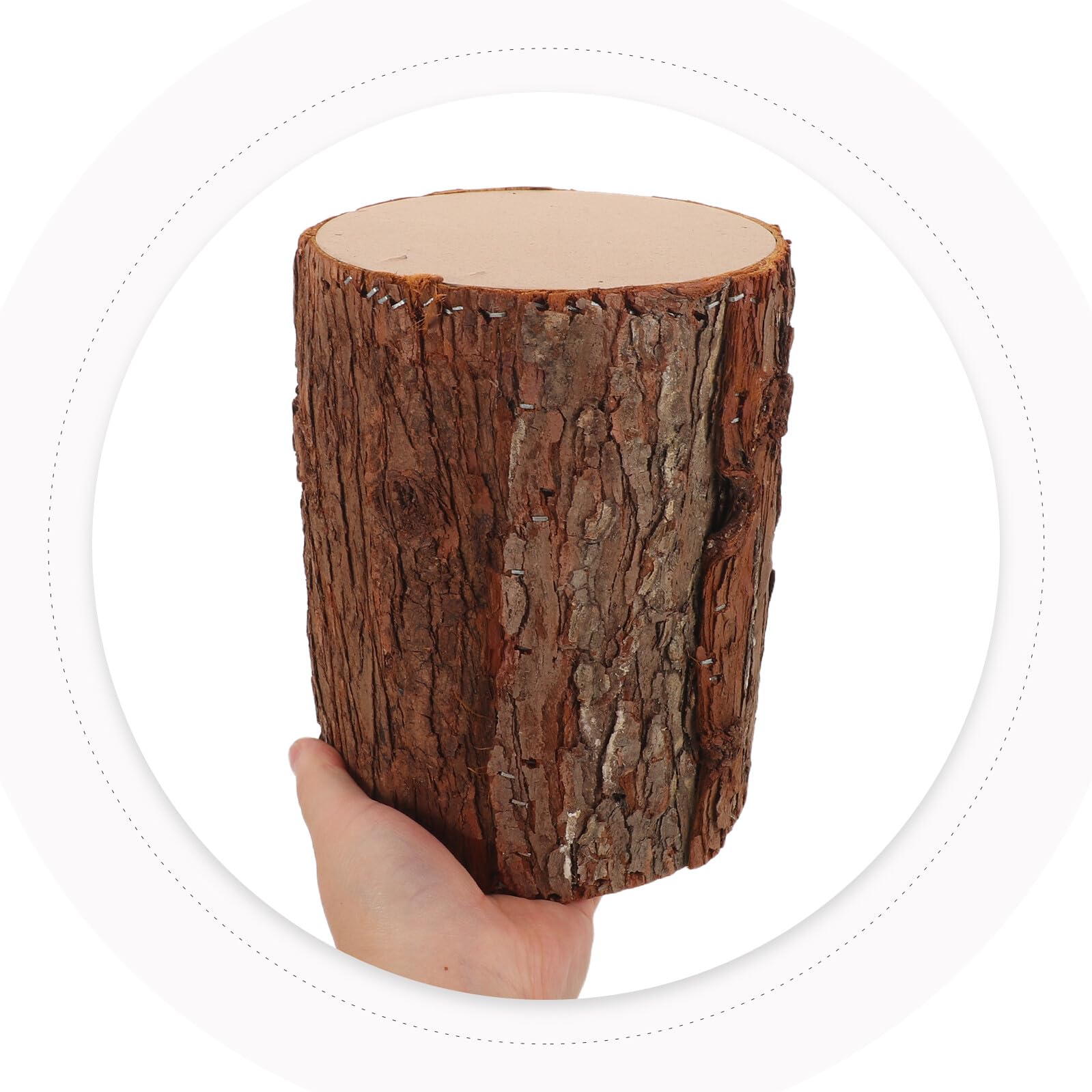 Abaodam Supporto per Ceppo d'Albero in Legno Naturale, Porta Tealight Rustico per Centrotavola Natalizi e Decorazioni per Feste Invernali
