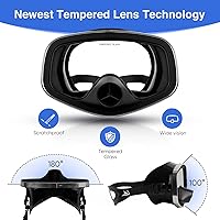 Vista 4 de Máscara de buceo con válvula de drenaje de visión amplia, adecuada para adultos, buceo, buceo libre y esnórquel