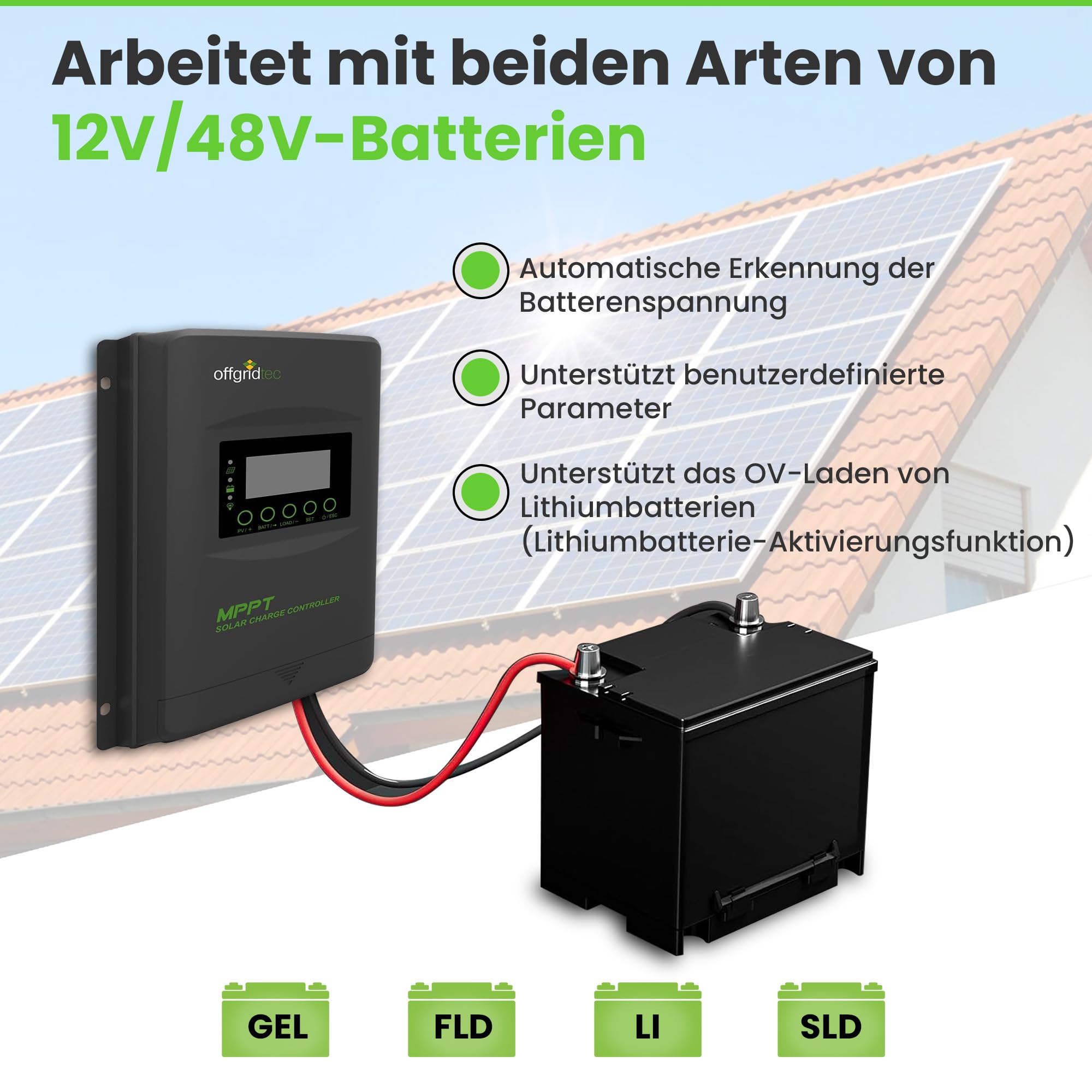 Offgridtec MPPT PRO-X 40A Laderegler 12V - 48V