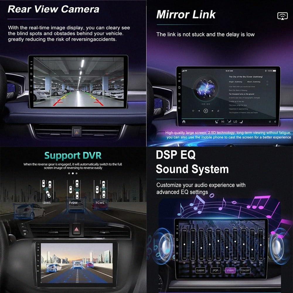 Przenośny Ekran Carplay Systemu Audio dla VW Caddy 3 2004-2010 Samochodowe Radio Fm Touch, Przenośna Nawigacja, Odtwarzacz Wideo Bluetooth Wi-Fi, 4 Rdzeń 1G+32G