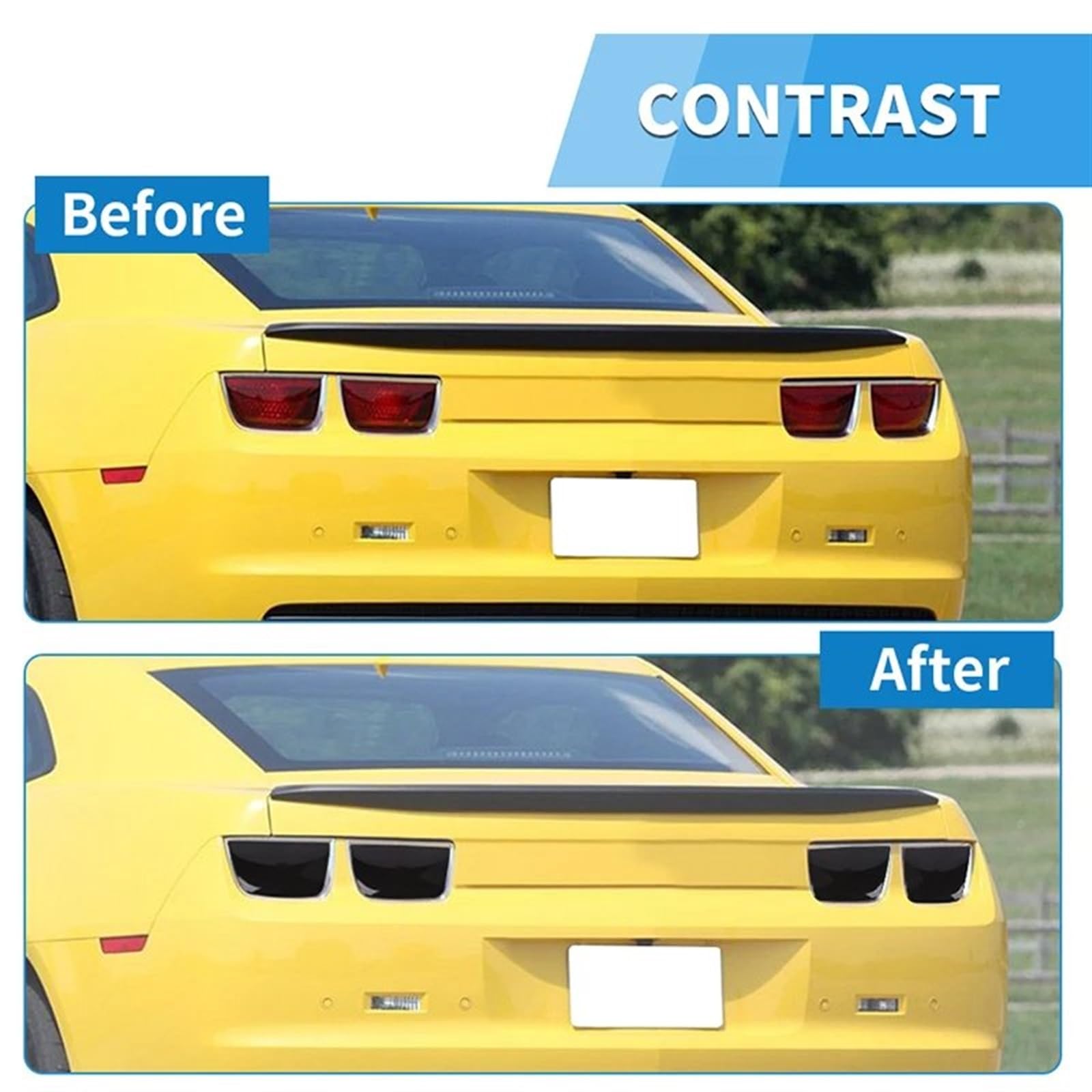 Piloto Trasero para Chevy para Camaro 2010-2013 Accesorios De Coche ABS Cubierta Decorativa De Luz Trasera Exterior Set Iluminación Trasera