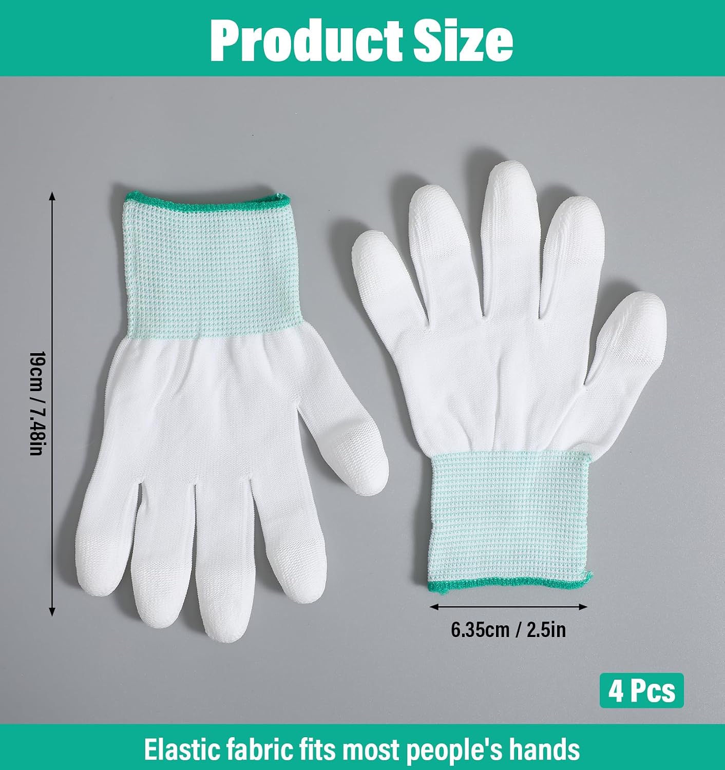 4 Pcs Quilting Gloves for Quilters, Lightweight Sewing Gloves for Quilting, Ideal for Free-Motion Sewing Quilters Crafting, Comfortable Fit, Durable Nylon