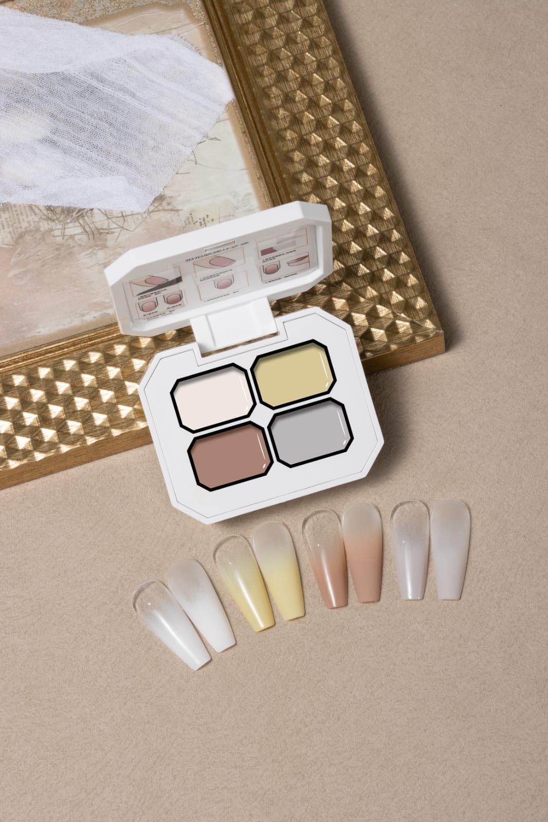 VINIMAY Pat Painting Gel Palette | 4 Color Palette | Highly Pigmented UV LED Nail Painting Gel | Professional Nail Art, French Tips, Line Work, Detailing & Creative Designs (V03)-image-37