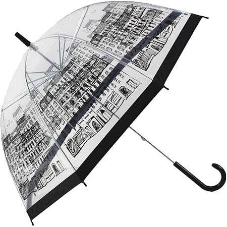 Amazon Hush Vane ビニール傘 鳥かご 鳥籠 ロンドン 街並み お洒落 可愛い 雨傘 長傘 シティ Hush Vane 長傘 通販