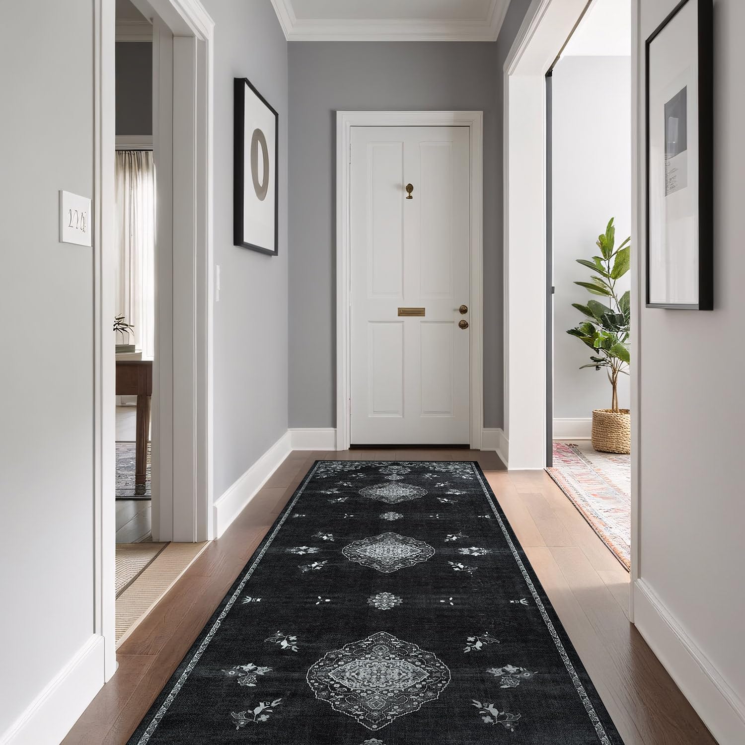 Amazon.com: Beverly Rug Non Slip Rugs 2x7 Boho Medallion Floral Non ...