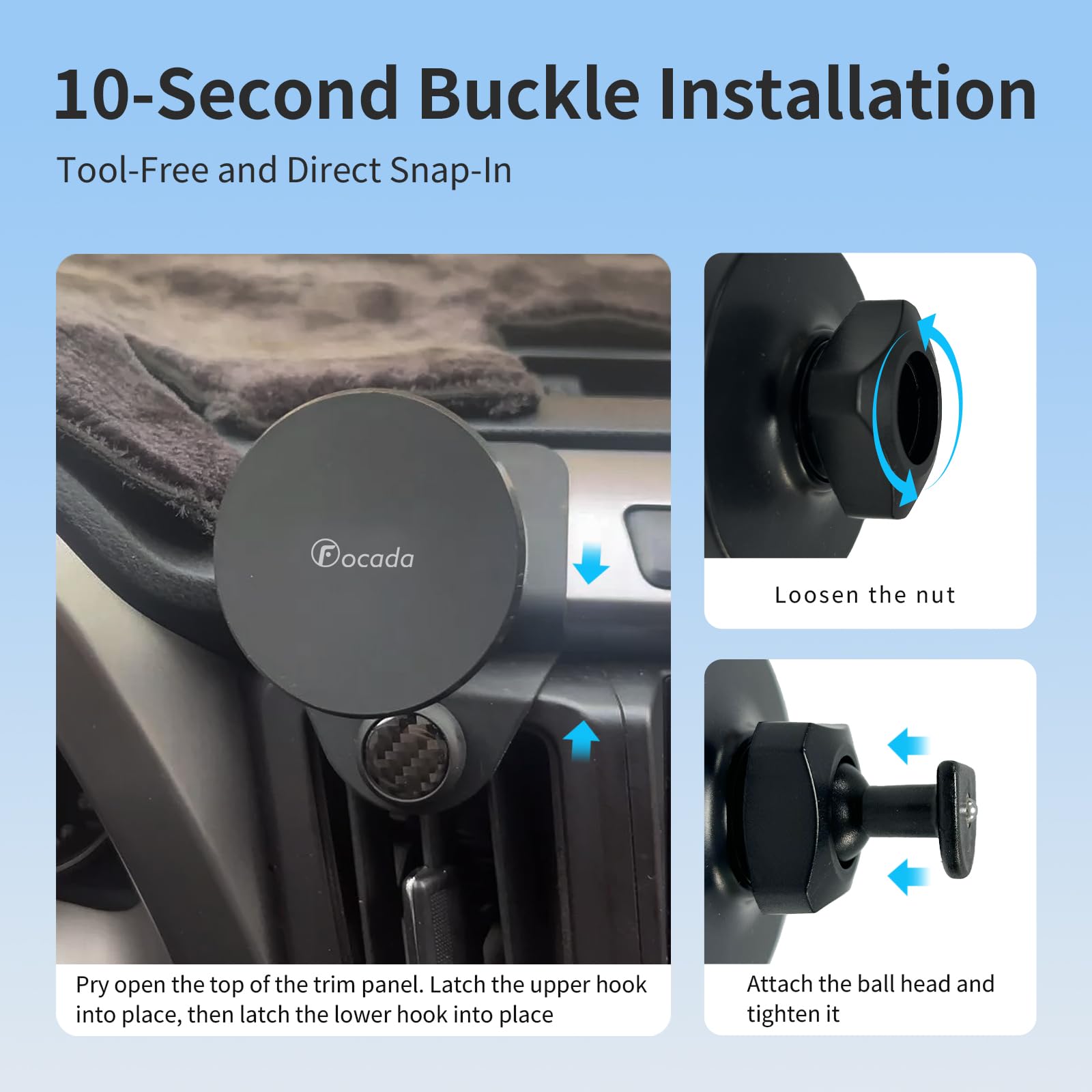 Soporte de teléfono de coche para Toyota RAV4 2013-2018, soporte magnético específico para el salpicadero, rotación de 360°, soporte de teléfono compatible con MagSafe, soporte manos libres para