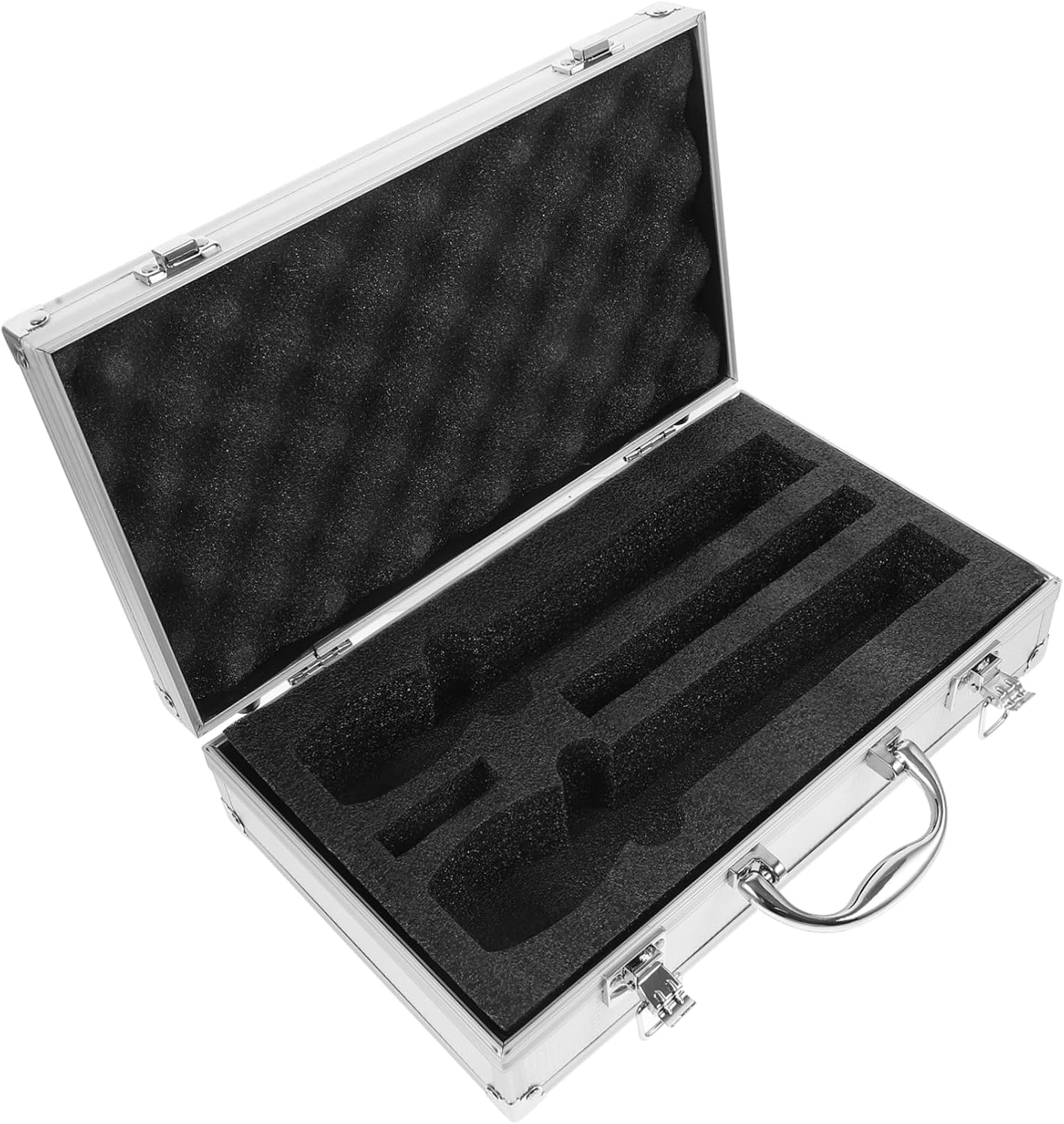Case Handle for 2 Mics Sturdy Aluminum Storage Box for Ktv Outdoor Travel and Trip Use