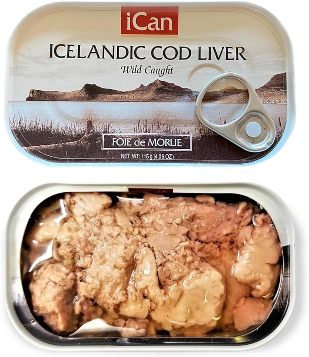 Wild Cod Liver Canned From Iceland 4.06oz pack of 4