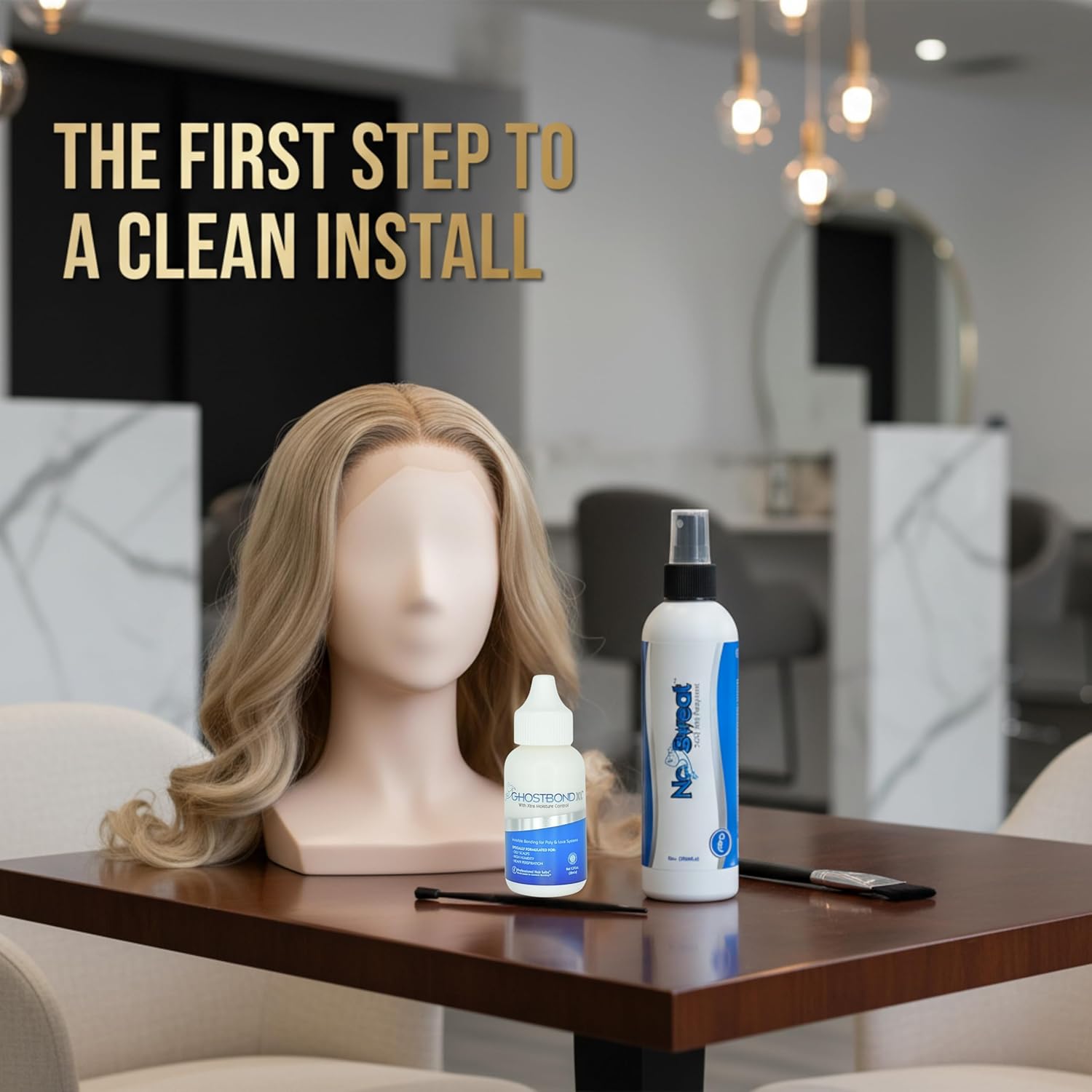 Professional Hair Labs No Sweat Scalp Antiperspirant - Prevents Oil & Sweat for Secure Wig Adhesive Bond, Works with All Lace Wig Adhesives - 8oz - Image 3