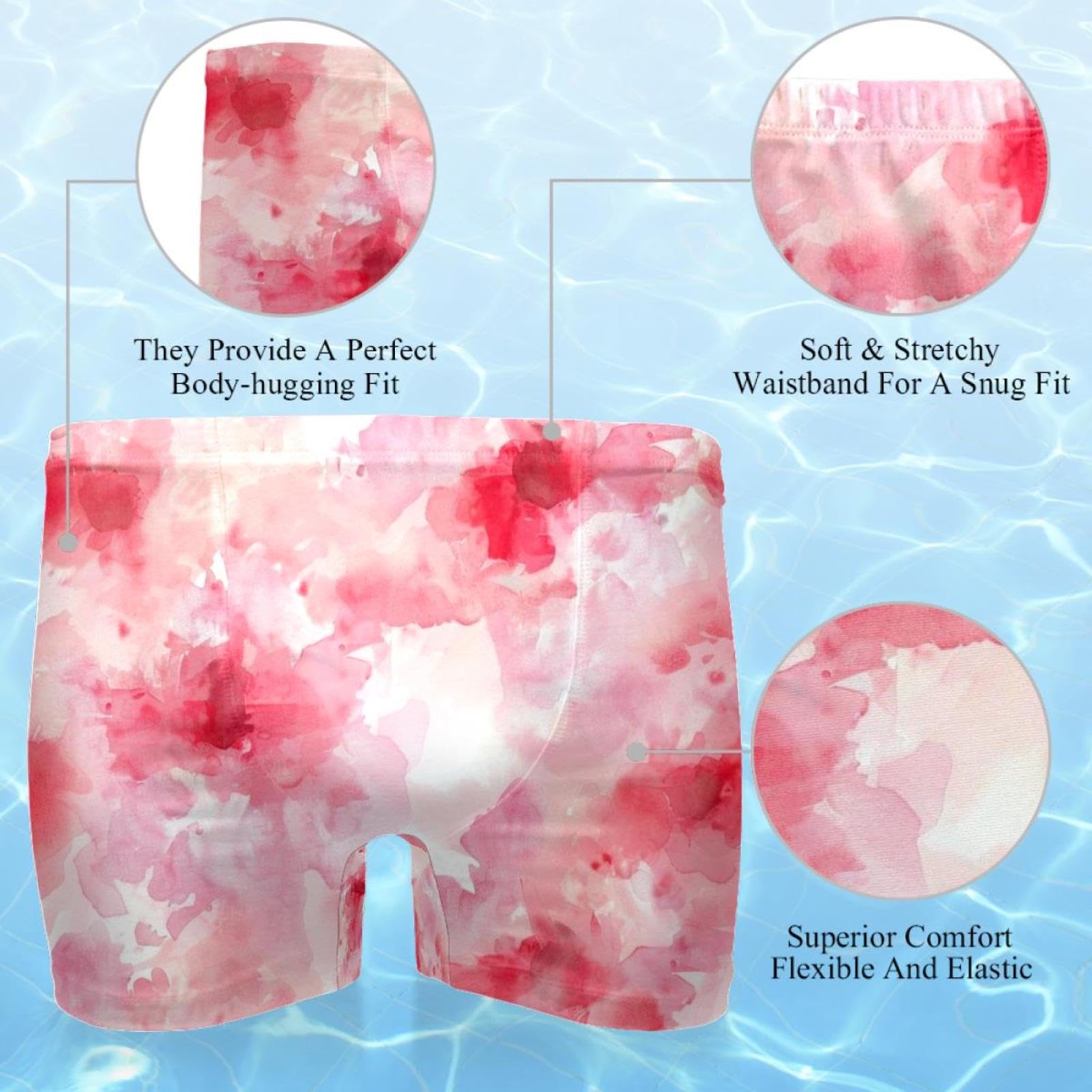 Mens Aesthetic Leopard Print-2554 Jammer Swimsuit Elastic Waistband Short Boxer Swimsuit Board Shorts, XXL,