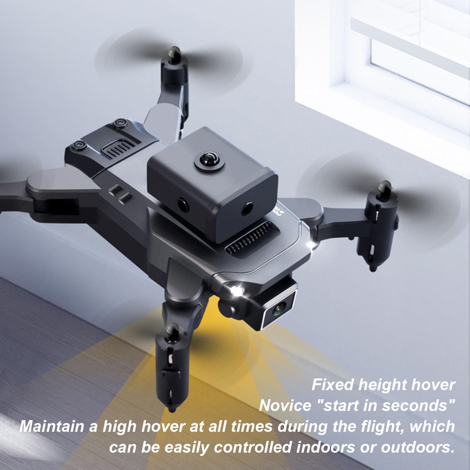 Mini Dron HD dla Dorosłych i Początkujących, Drony FPV z Utrzymywaniem Wysokości, Bezprzewodowy Składany Quadcopter, Uruchamianie Jednym Przyciskiem, Obracanie 3D