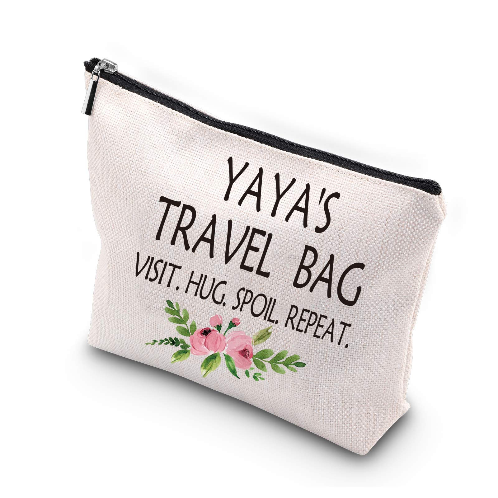 WCGXKOYaya Gift Grandma Mother's Day Gift Birthday Gift Travel Gift Cosmetics Bag Toiletry Bag Gift for Yaya (YAYA'S TRAVEL)