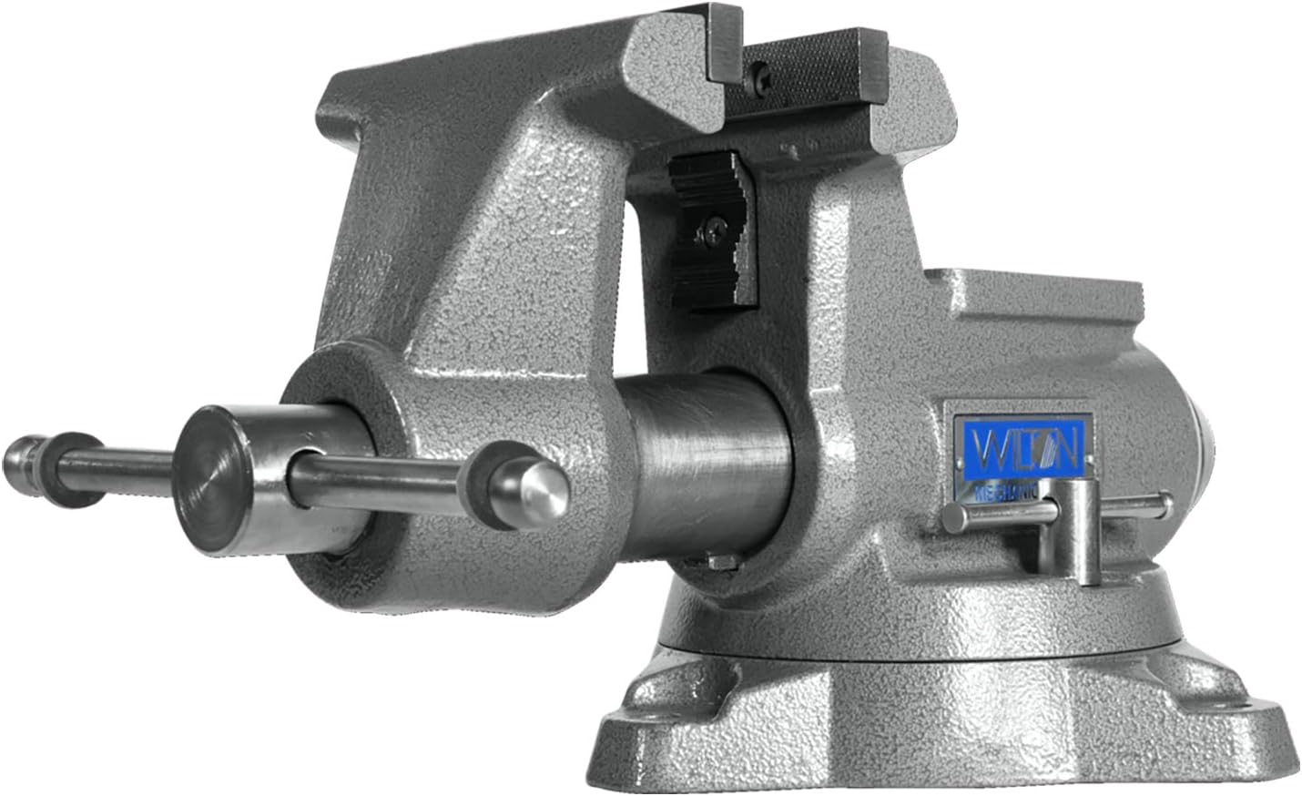 Wilton 855M Mechanics Pro Bench Vise, 5-1/2” Jaw Width, 5" Jaw Opening (28811) & Multi-Grip Vise Jaw Pads, 5-1/2" Jaw Width (21111)